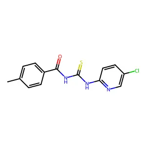 N-[(5-chloropyridin-2-yl)carbamothioyl]-4-methylbenzamide structure