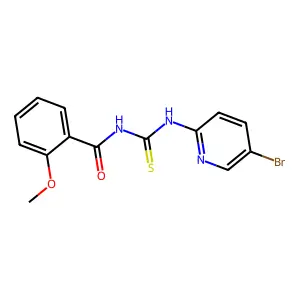 N-[(5-bromopyridin-2-yl)carbamothioyl]-2-methoxybenzamide structure