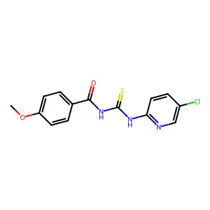 N-[(5-chloropyridin-2-yl)carbamothioyl]-4-methoxybenzamide structure