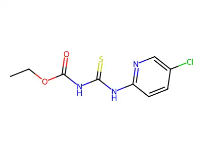 ethyl N-{[(5-chloro-2-pyridinyl)amino]carbothioyl}carbamate structure