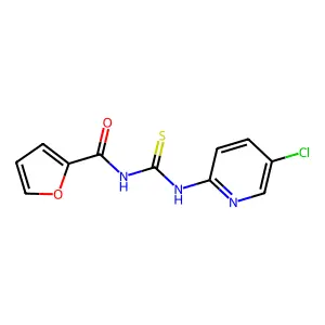 N-[(5-chloropyridin-2-yl)carbamothioyl]furan-2-carboxamide structure