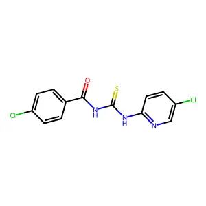4-chloro-N-[(5-chloropyridin-2-yl)carbamothioyl]benzamide structure