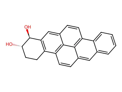 Dibenzo(b,def)chrysene-1,2-diol, 1,2,3,4-tetrahydro-, trans- structure