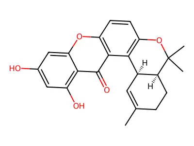 Calozeyloxanthone structure