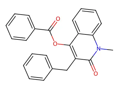 (3-Benzyl-1-methyl-2-oxoquinolin-4-yl) benzoate structure