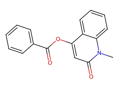 1-Methyl-2-oxo-4-hydroquinolyl benzoate structure