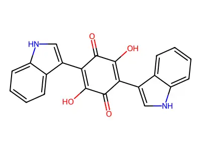 2,5-Cyclohexadiene-1,4-dione, 2,5-dihydroxy-3,6-di-1H-indol-3-yl- structure