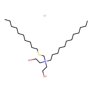 1-Dodecanaminium, N-((decylthio)methyl)-N,N-bis(1-hydroxyethyl)-, chloride structure