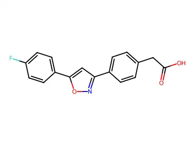Benzeneacetic acid, 4-(5-(4-fluorophenyl)-3-isoxazolyl)- structure