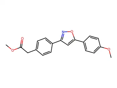 Benzeneacetic acid, 4-(5-(4-methoxyphenyl)-3-isoxazolyl)-, methyl ester structure