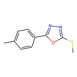 2-(4-Methylphenyl)-5-(methylsulfanyl)-1,3,4-oxadiazole structure
