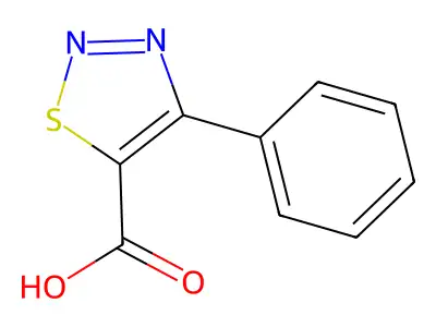 4-Phenyl-1,2,3-thiadiazole-5-carboxylic acid structure