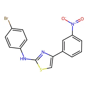 N-(4-bromophenyl)-4-(3-nitrophenyl)-1,3-thiazol-2-amine structure
