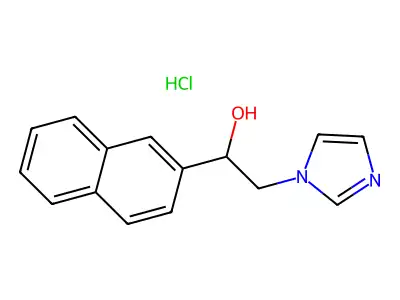 2-(1H-Imidazol-1-yl)-1-(naphthalen-2-yl)ethan-1-ol--hydrogen chloride (1/1) structure