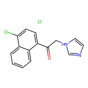 1'-Acetonaphthone, 4'-chloro-2-(1-imidazolyl)-, hydrochloride structure