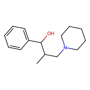 2-Methyl-3-piperidino-1-phenylpropanol structure