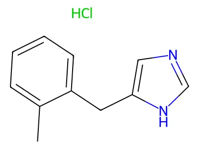 1H-Imidazole, 4-((2-methylphenyl)methyl)-, monohydrochloride structure