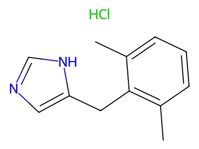 1H-Imidazole, 4-((2,6-dimethylphenyl)methyl)-, monohydrochloride structure