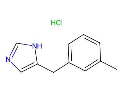 1H-Imidazole, 4-((3-methylphenyl)methyl)-, monohydrochloride structure
