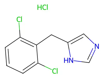 1H-Imidazole, 4-((2,6-dichlorophenyl)methyl)-, monohydrochloride structure