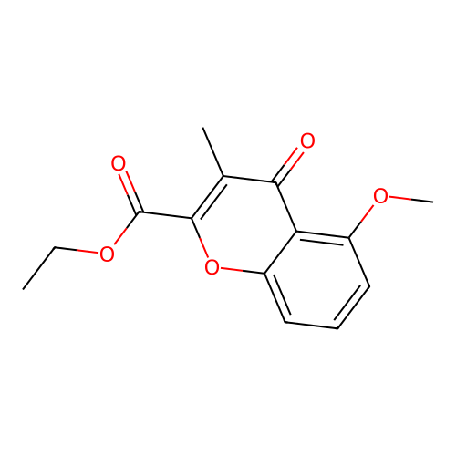 ethyl 5-methoxy-3-methyl-4-oxo-4H-chromene-2-carboxylate structure