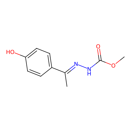 N'-[1-(4-hydroxyphenyl)ethylidene]methoxycarbohydrazide structure