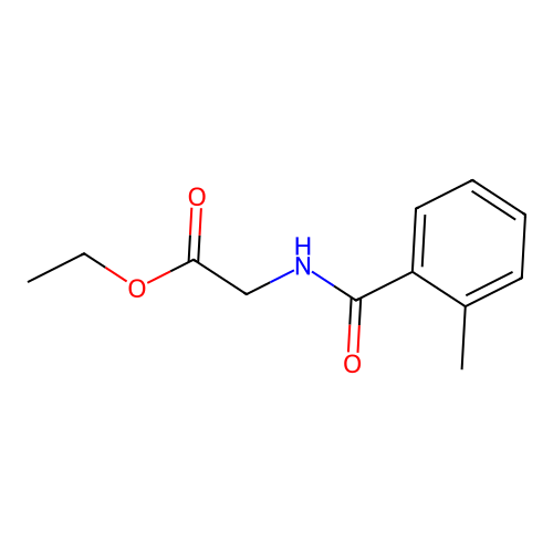 Ethyl 2-[(2-methylbenzoyl)amino]acetate structure