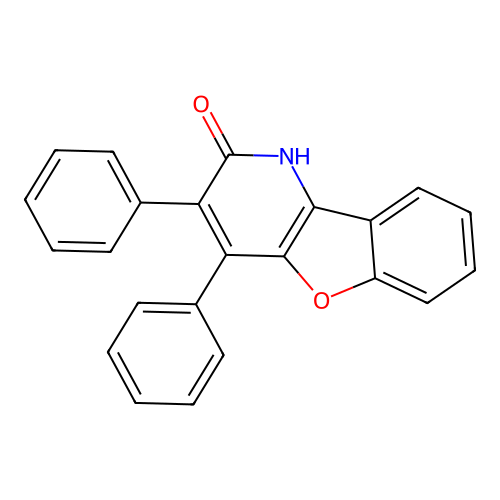 3,4-diphenyl[1]benzofuro[3,2-b]pyridin-2(1H)-one structure
