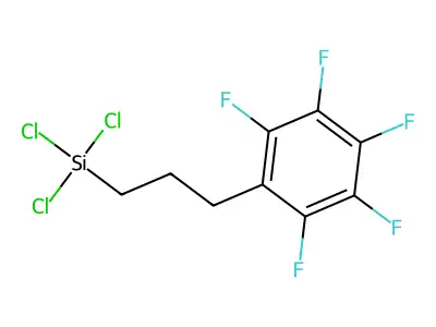 Trichloro(3-(pentafluorophenyl)propyl)silane structure