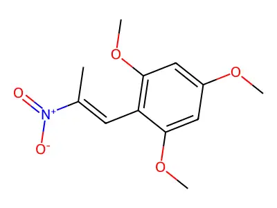 1,3,5-Trimethoxy-2-(2-nitroprop-1-en-1-yl)benzene structure