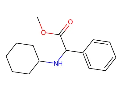 Methyl (cyclohexylamino)(phenyl)acetate structure