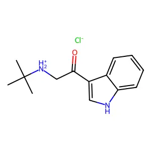 Indole, 3-((tert-butylamino)acetyl)-, hydrochloride, hydrate structure