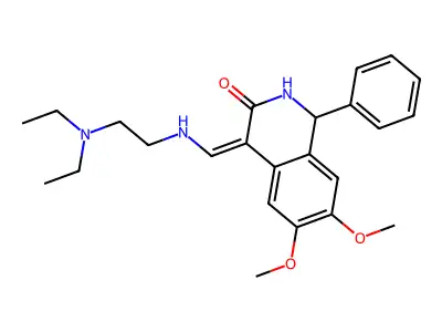 1,4-Dihydro-4-(((2-(diethylamino)ethyl)amino)methylene)-6,7-dimethoxy-3(2H)-isoquinolinone structure