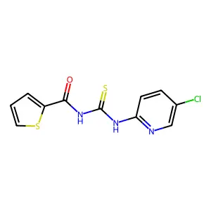N-[(5-chloropyridin-2-yl)carbamothioyl]thiophene-2-carboxamide structure