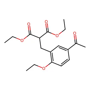 Diethyl (5-acetyl-2-ethoxybenzyl)malonate structure