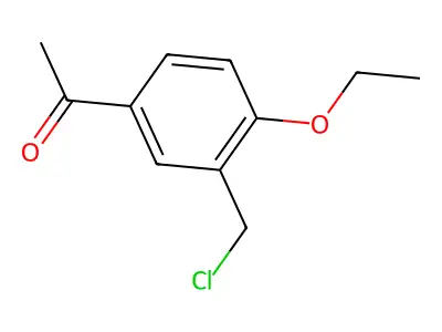 1-[3-(Chloromethyl)-4-ethoxyphenyl]ethan-1-one structure