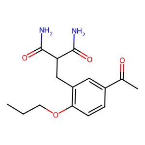 2-(5-Acetyl-2-propoxybenzyl)malonamide structure
