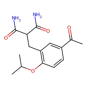 2-(5-乙酰基-2-异丙氧基苄基)丙二酰胺 structure