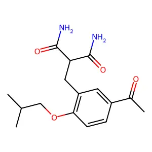 2-(5-Acetyl-2-isobutoxybenzyl)malonamide structure