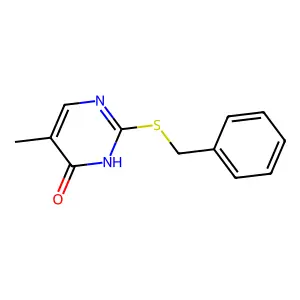 2-benzylsulfanyl-5-methyl-3H-pyrimidin-4-one structure