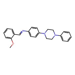 N-((2-Methoxyphenyl)methylene)-4-(4-phenyl-1-piperazinyl)benzenamine structure