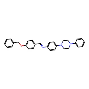 N-((4-(Phenylmethoxy)phenyl)methylene)-4-(4-phenyl-1-piperazinyl)benzenamine structure