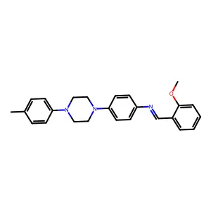 N-((2-Methoxyphenyl)methylene)-4-(4-(4-methylphenyl)-1-piperazinyl)benzenamine structure