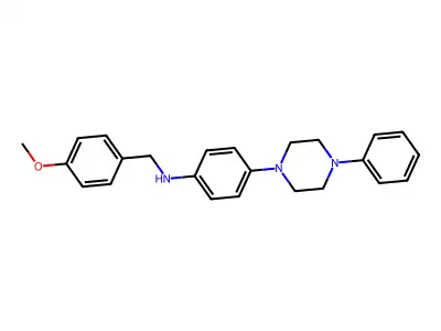 Benzenemethanamine, 4-methoxy-N-(4-(4-phenyl-1-piperazinyl)phenyl)- structure