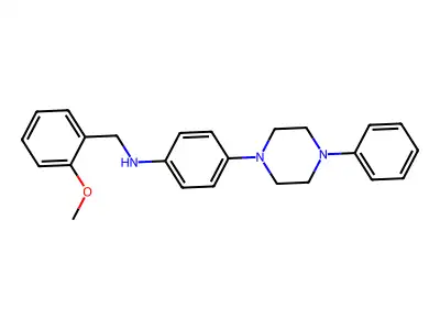 Benzenemethanamine, 2-methoxy-N-(4-(4-phenyl-1-piperazinyl)phenyl)- structure