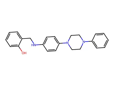 Phenol, 2-(((4-(4-phenyl-1-piperazinyl)phenyl)amino)methyl)- structure