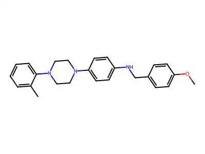 Benzenemethanamine, 4-methoxy-N-(4-(4-(2-methylphenyl)-1-piperazinyl)phenyl)- structure