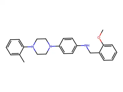 Benzenemethanamine, 2-methoxy-N-(4-(4-(2-methylphenyl)-1-piperazinyl)phenyl)- structure