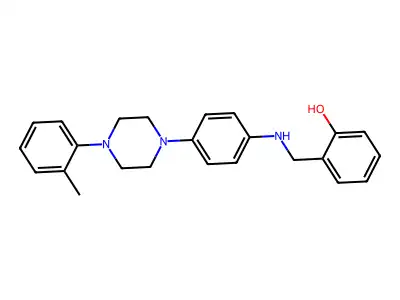 Phenol, 2-(((4-(4-(2-methylphenyl)-1-piperazinyl)phenyl)amino)methyl)- structure