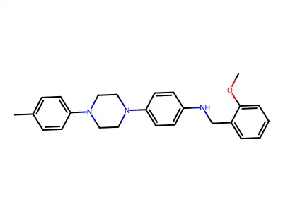 Benzenemethanamine, 2-methoxy-N-(4-(4-(4-methylphenyl)-1-piperazinyl)phenyl)- structure